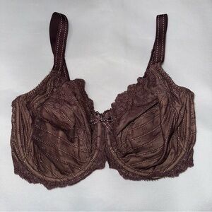 Chantelle Elegant‎ Lace Underwire Bra - Brown 32DDDD